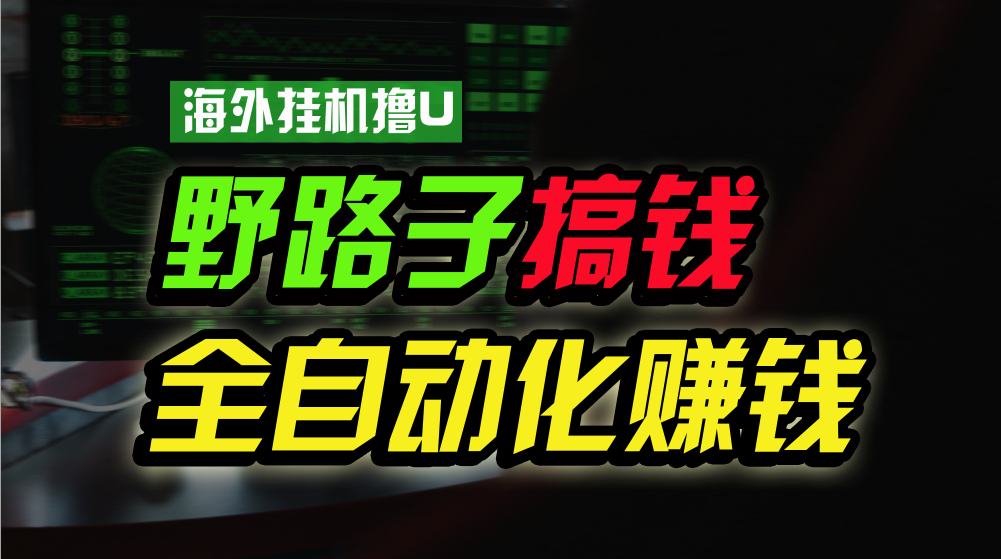 海外挂机撸U新平台，日赚8-15美元，全程无人值守，可批量放大，工作室内部项目！-来此网赚