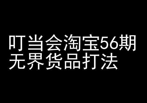 叮当会淘宝56期：无界货品打法-淘宝开店教程-来此网赚