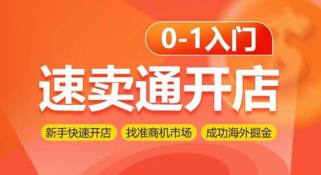 速卖通开店0-1入门，新手快速开店 找准商机市场 成功海外掘金-来此网赚