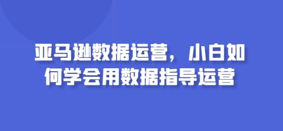 亚马逊数据运营，小白如何学会用数据指导运营-来此网赚