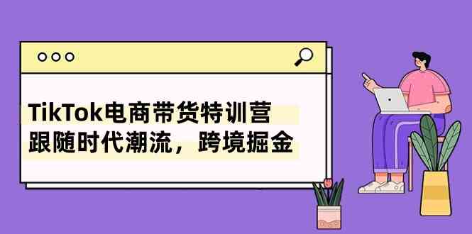 TikTok电商带货特训营，跟随时代潮流，跨境掘金（8节课）-来此网赚