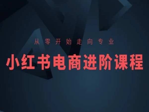 从零开始走向专业，小红书电商进阶课程-来此网赚