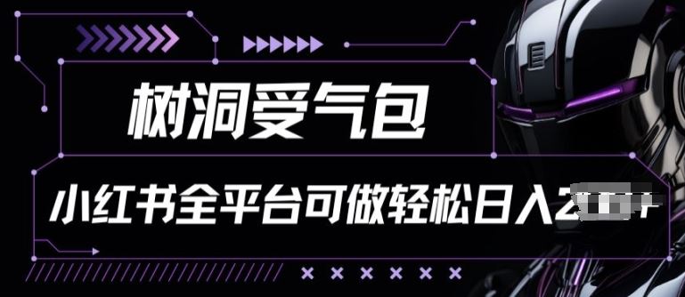 小红书等全平台树洞受气包项目，轻松日入一两张【揭秘】-来此网赚