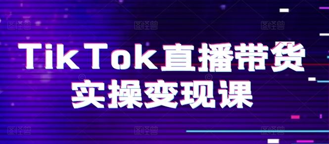 TikTok直播带货实操变现课：系统起号、科学复盘、变现链路、直播配置、小店操作流程、团队搭建等。-来此网赚