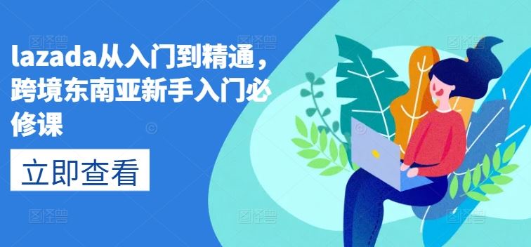 lazada从入门到精通，跨境东南亚新手入门必修课-来此网赚