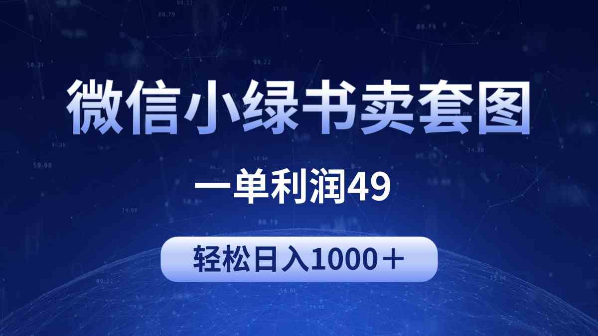 （9915期）冷门微信小绿书卖美女套图，一单利润49，轻松日入1000＋-来此网赚