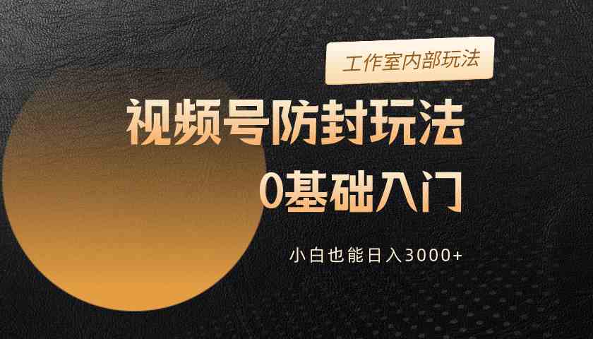 （10107期）2024视频号升级防封玩法，零基础入门，小白也能日入3000+-来此网赚