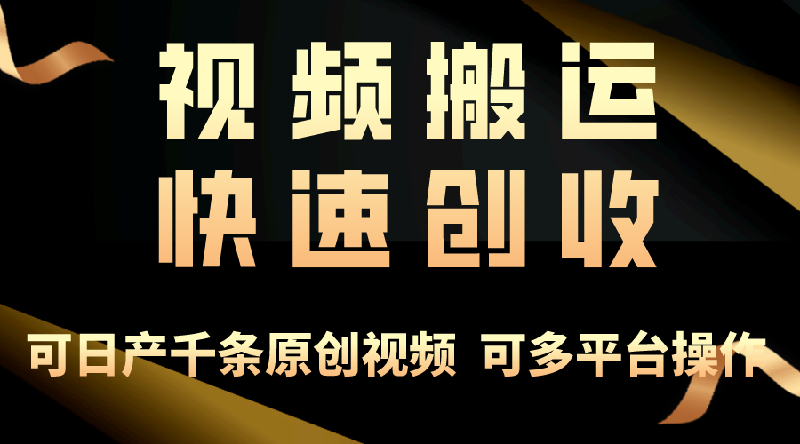 （10417期）一步一步教你赚大钱！仅视频搬运，月入3万+，轻松上手，打通思维，处处…-来此网赚