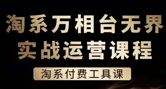 淘系万相台无界实战运营课，淘系付费工具课-来此网赚