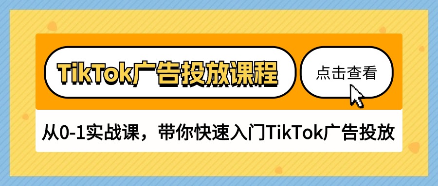 （10731期）TikTok广告投放课程，从0-1实战课，带你快速入门TikTok广告投放（30节课）-来此网赚