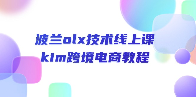 （10967期）波兰olx 技术线上课，kim跨境电商教程-来此网赚