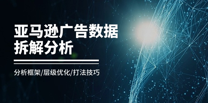 （11004期）亚马逊-广告数据拆解分析，分析框架/层级优化/打法技巧（8节课）-来此网赚