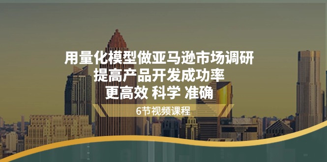 （11005期）用量化 模型做亚马逊 市场调研，提高产品开发成功率  更高效 科学 准确-来此网赚