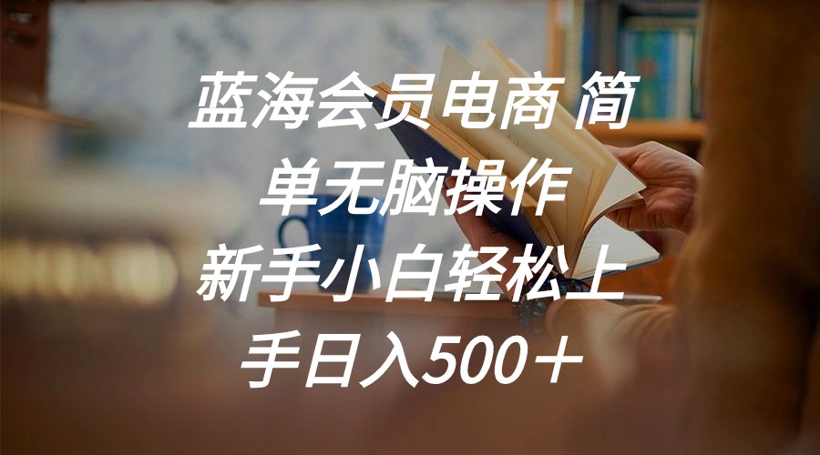 （11068期）蓝海会员电商 简单无脑操作 新手小白轻松上手日入500＋-来此网赚