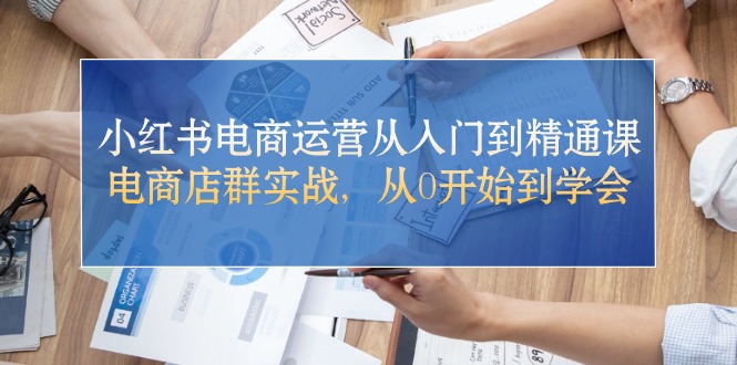 （10937期）小红书电商运营从入门到精通课，电商店群实战，从0开始到学会-来此网赚