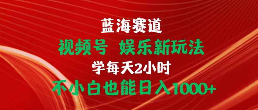 （10818期）蓝海赛道视频号 娱乐新玩法每天2小时小白也能日入1000+-来此网赚