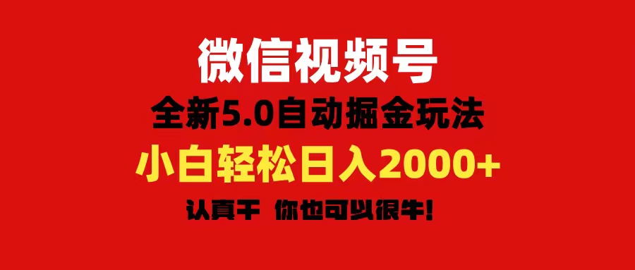 （11332期）微信视频号变现，5.0全新自动掘金玩法，日入利润2000+有手就行-来此网赚