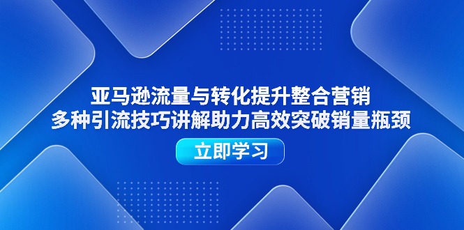 （11335期）亚马逊流量与转化提升整合营销，多种引流技巧讲解助力高效突破销量瓶颈-来此网赚