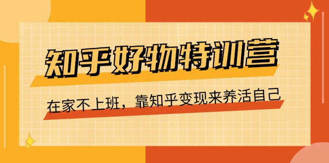 知乎好物特训营，在家不上班，靠知乎变现来养活自己（16节）-来此网赚