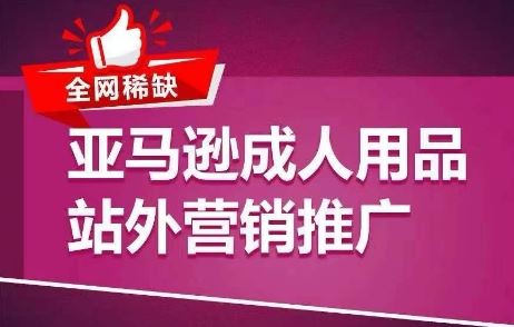 全网稀缺！亚马逊成人用品站外营销推广，​教你引爆站外流量，开启爆单模式-来此网赚