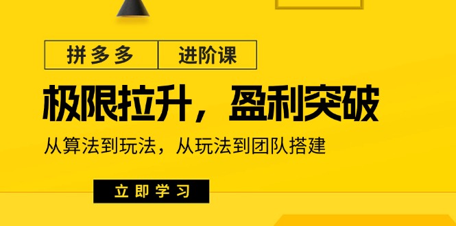 （11435期）拼多多·进阶课：极限拉升/盈利突破：从算法到玩法 从玩法到团队搭建-18节-来此网赚