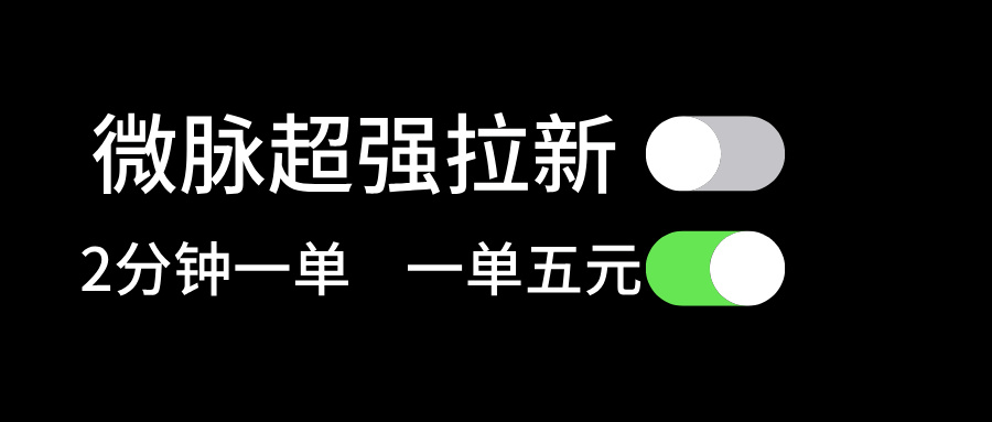 （11580期）微脉超强拉新， 两分钟1单， 一单利润5块，适合小白-来此网赚