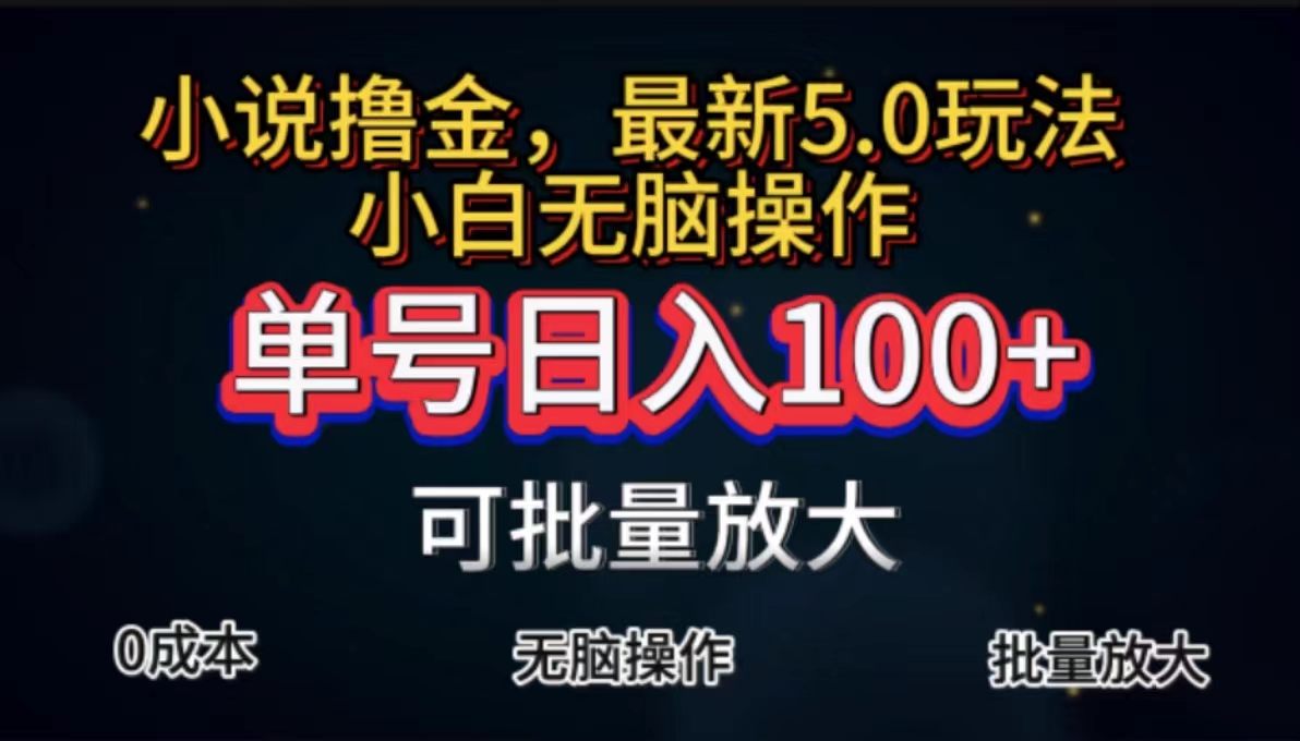 （11651期）全自动小说撸金，单号日入100+小白轻松上手，无脑操作-来此网赚