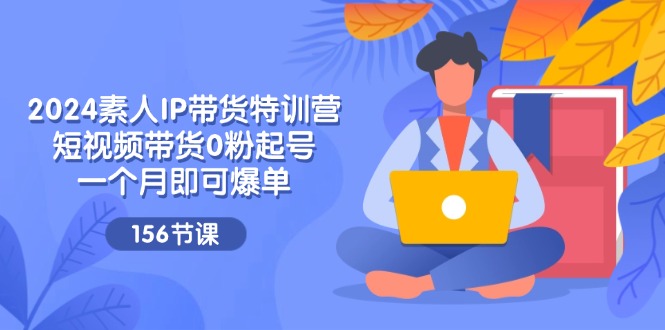 （11670期）2024素人IP带货特训营，短视频带货0粉起号，一个月即可爆单（156节）-来此网赚