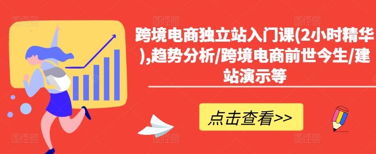 跨境电商独立站入门课(2小时精华),趋势分析/跨境电商前世今生/建站演示等-来此网赚