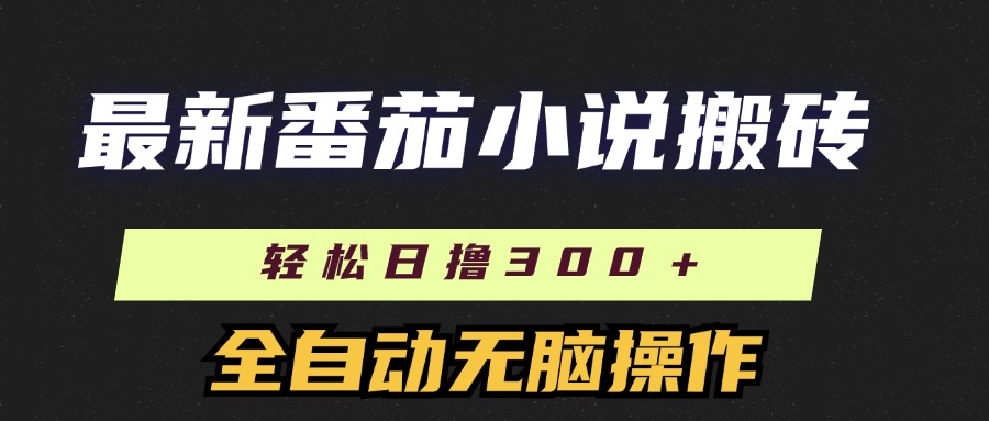 （11904期）最新番茄小说搬砖，日撸300＋！全自动操作，可矩阵放大-来此网赚