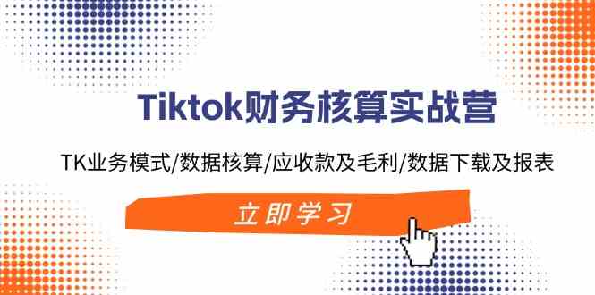 Tiktok财务核算实战营：TK业务模式/数据核算/应收款及毛利/数据下载及报表-来此网赚