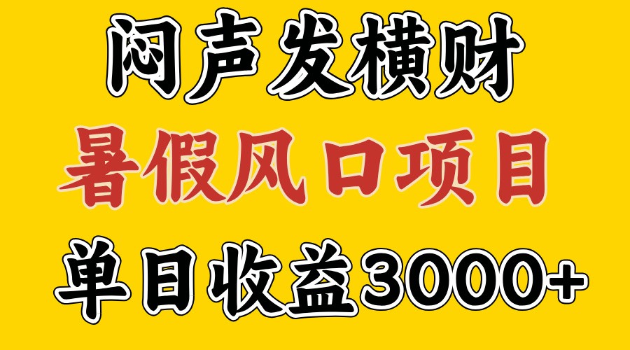 30天赚了7.5W 暑假风口项目，比较好学，2天左右上手-来此网赚