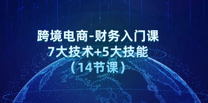 （12047期）跨境电商-财务入门课：7大技术+5大技能（14节课）-来此网赚