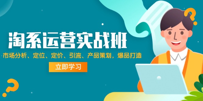 （12186期）淘系运营实战班：市场分析、定位、定价、引流、产品策划，爆品打造-来此网赚