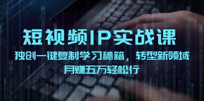 （12193期）短视频 IP实战课，独创一键复制学习秘籍，转战新领域，月赚五万轻松行-来此网赚