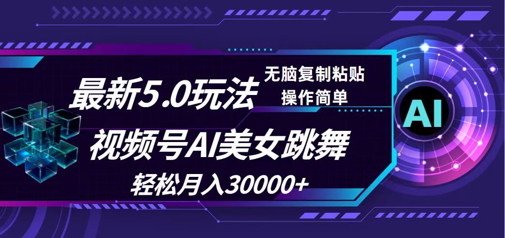 （12284期）视频号5.0最新玩法，AI美女跳舞，轻松月入30000+-来此网赚