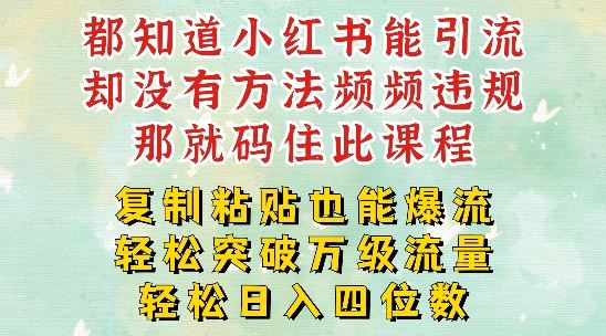 小红书靠复制粘贴一周突破万级流量池干货，以减肥为例，每天稳定引流变现四位数【揭秘】-来此网赚