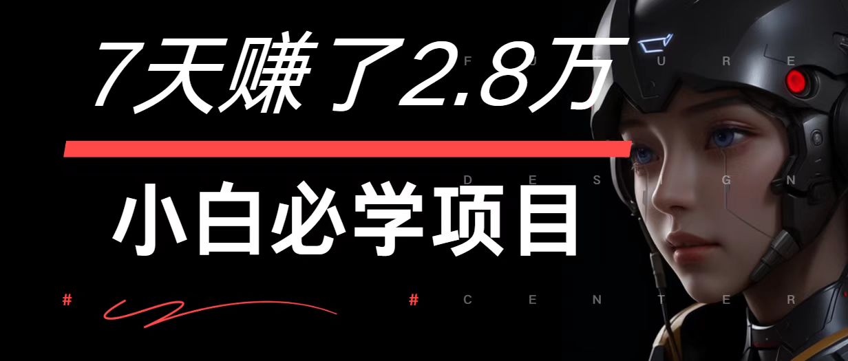 7天赚了2.8万！每单利润最少500+，轻松月入7万+小白有手就行-来此网赚