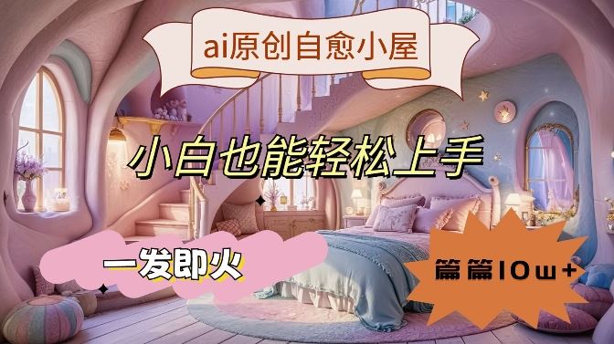 ai原创治愈小屋，小白也能轻松上手，一发即火，篇篇10w+【揭秘】-来此网赚