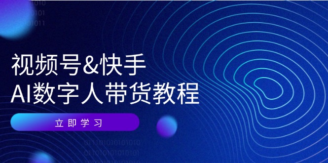 （12470期）视频号&快手-AI数字人带货教程：认知、技术、运营、拓展与资源变现-来此网赚