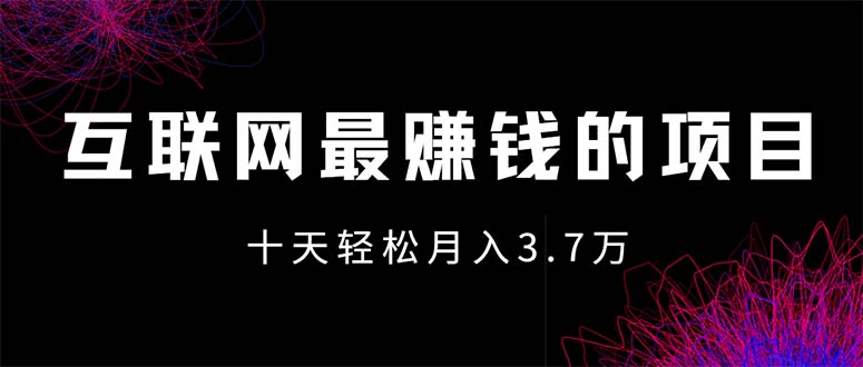 （12396期）互联网最赚钱的项目没有之一，轻松月入7万+，团队最新项目-来此网赚