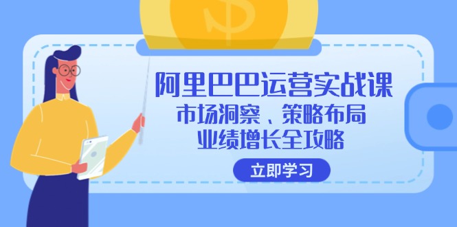 （12385期）阿里巴巴运营实战课：市场洞察、策略布局、业绩增长全攻略-来此网赚