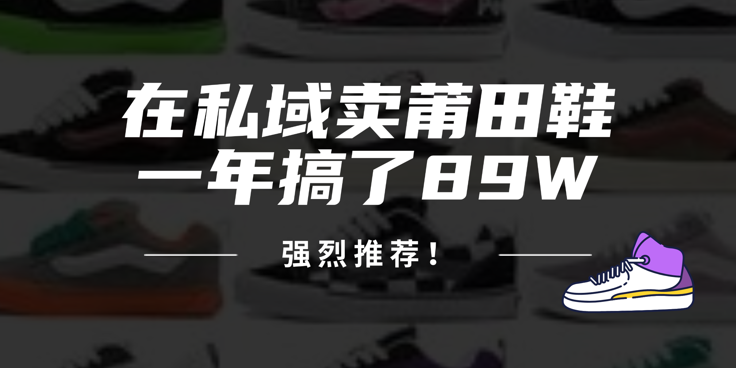 （12370期）24年在私域卖莆田鞋，一年搞了89W，强烈推荐！-来此网赚